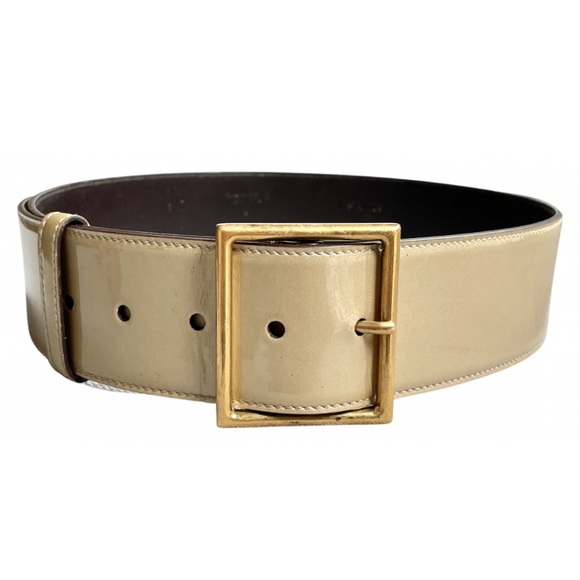 YSL Yves Saint Laurent Patent Leather Belt